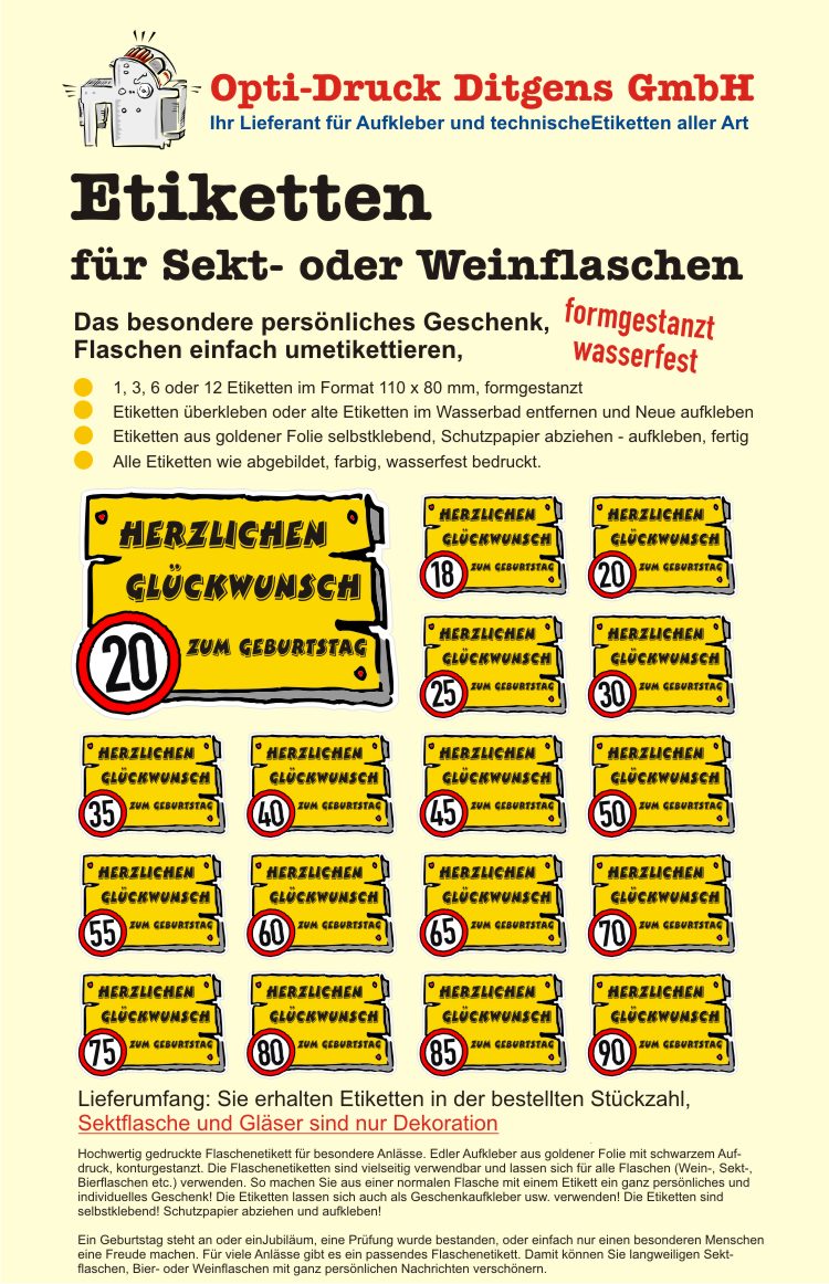70 Geburtstag Flaschenetikett Ortschild Aufkleber Sektflasche Selbstklebend Ebay