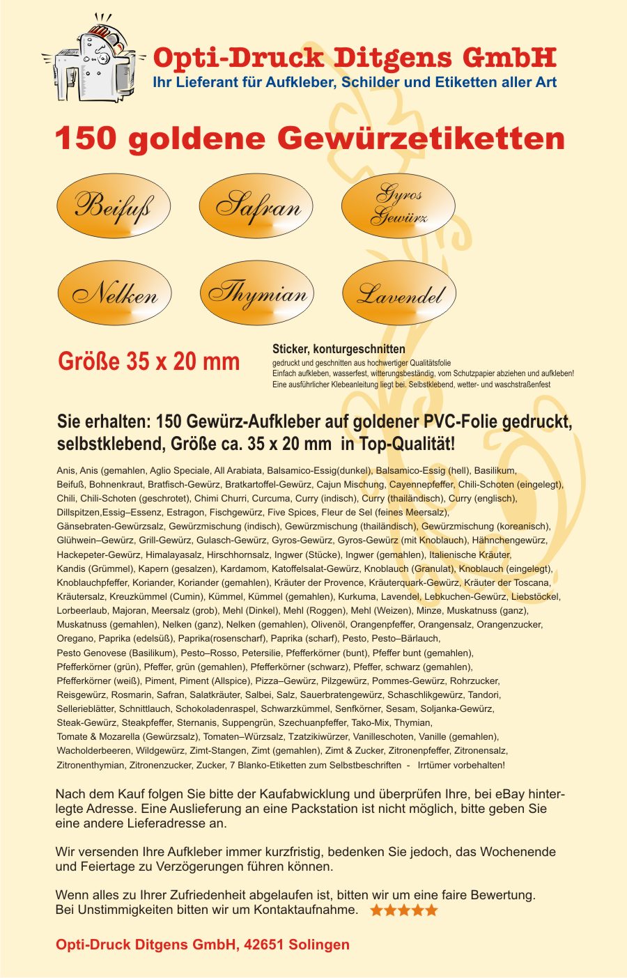 150 Gewürzetiketten gold Gewürze Küchenetiketten Küche Riesensammlung
